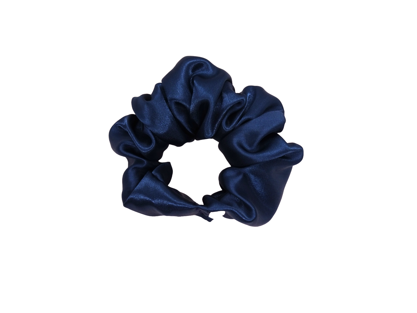 Teal Satin Scrunchie