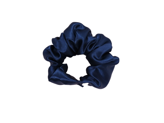 Teal Satin Scrunchie