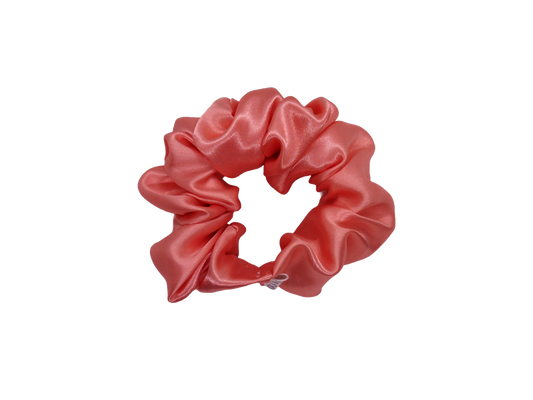 Pink Satin Scrunchie