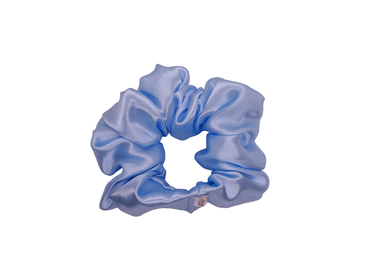 Blue Satin Scrunchie