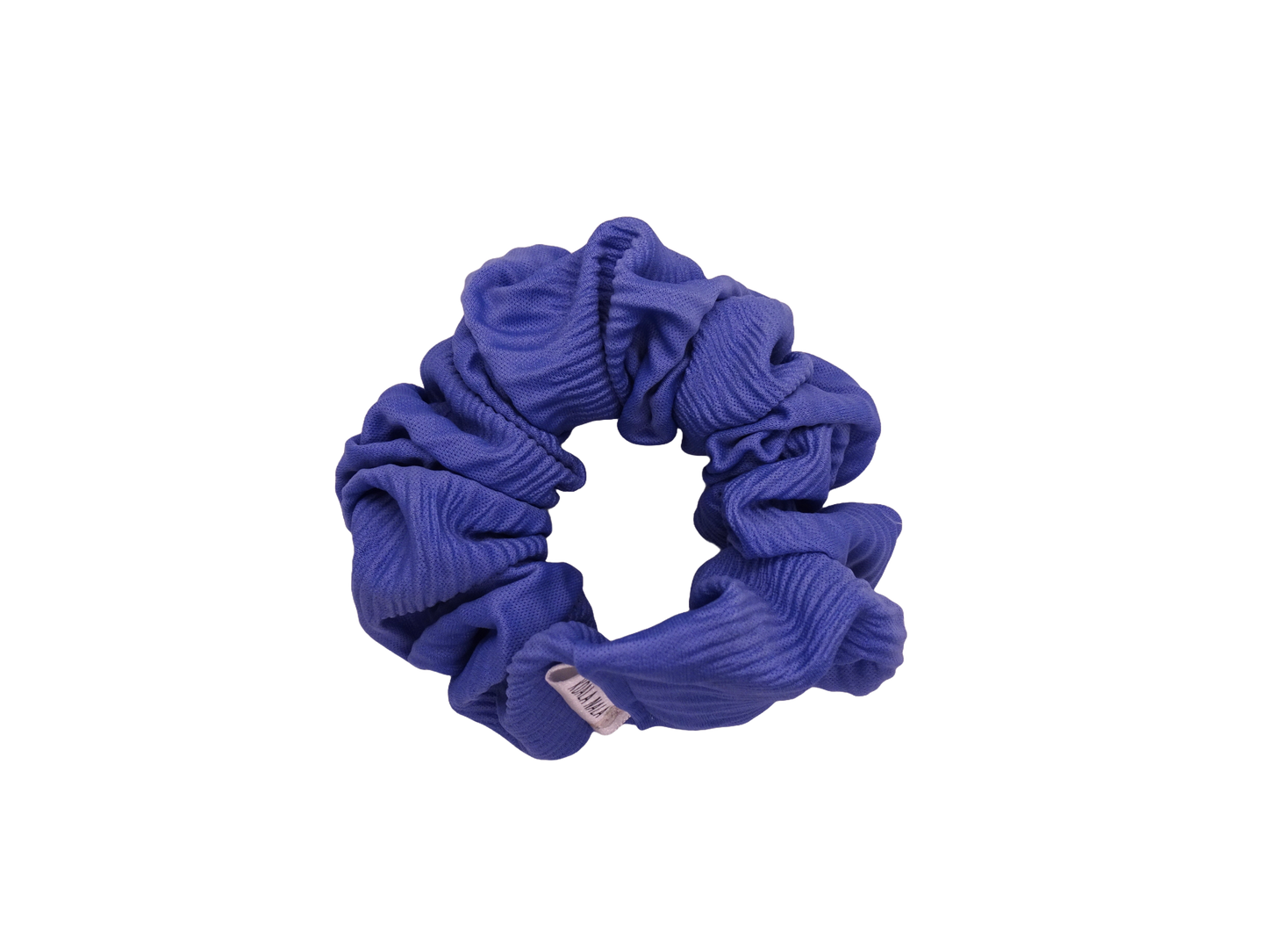 Blue Textured Scrunchie