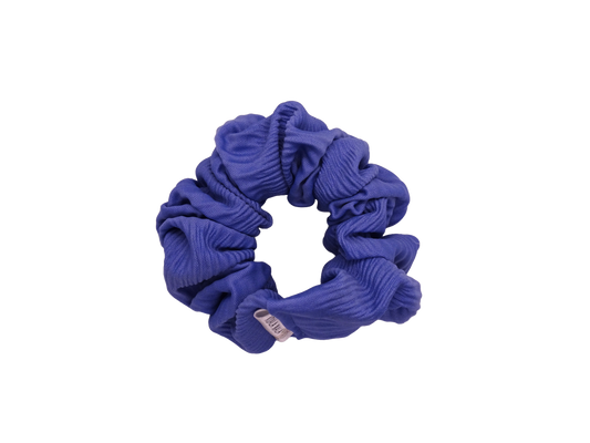 Blue Textured Scrunchie