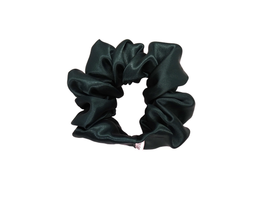 Emerald Green Satin Scrunchie